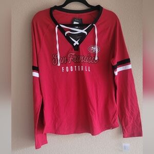 San Francisco 49era Red Long Sleeve Shirt Size L